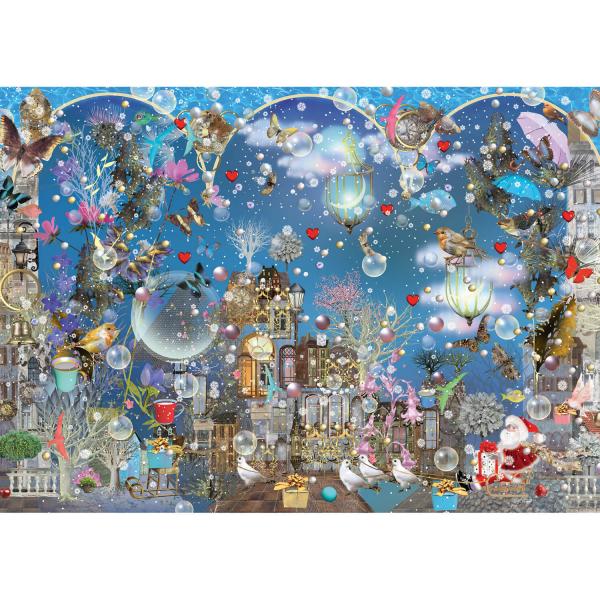 1000 pieces puzzle: Christmas blue sky - Schmidt-59947