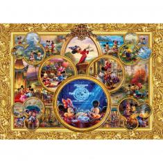 Puzzle 2000 pièces : Thomas Kinkade : Mickey et Minnie, Collage de rêve, Disney