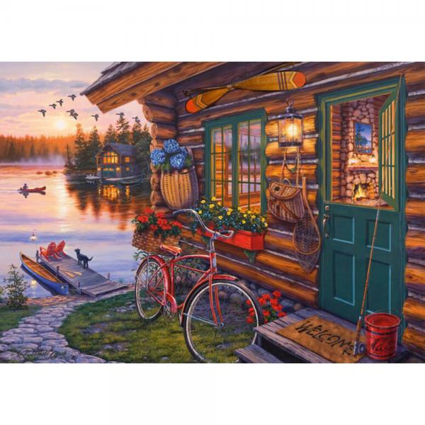 1000 piece puzzle: The cabin by the lake - Schmidt-58531