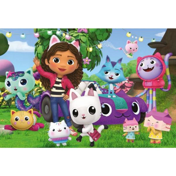 Puzzle de 60 piezas: La casa de muñecas de Gabby - amigos felices - Schmidt-56474