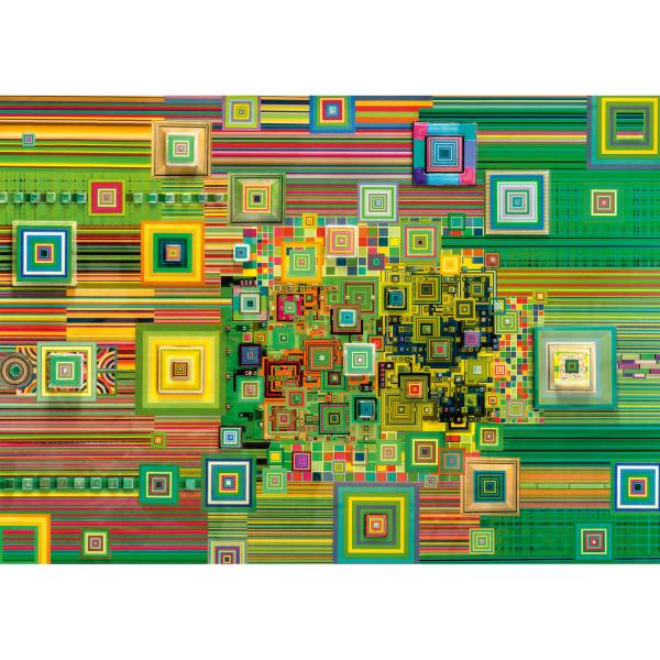 1000 pieces puzzle: green flashdrive - Schmidt-59930