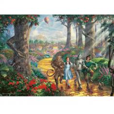 Puzzle 1000 piezas - Thomas Kinkade: El mago de Oz: Sigue el camino de los ladrillos amarillos