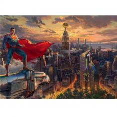 Puzzle 1000 pieces - Thomas Kinkade: Superman, protector of Metropolis