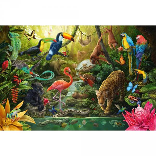 Puzzle de 150 piezas: Habitantes de la selva - Schmidt-56456