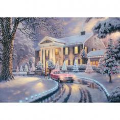 1000-teiliges Puzzle: Graceland® Christmas, Thomas Kinkade