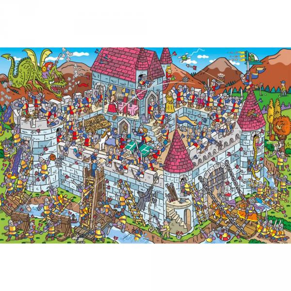Puzzle de 200 piezas: Vista del castillo de los caballeros - Schmidt-56453