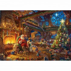 Puzzle 1000 pièces : Le Père Noël et ses lutins