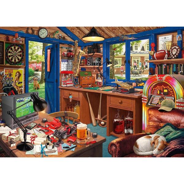 1000 pieces puzzle :Secret puzzle : Dad's workshop - Schmidt-59977