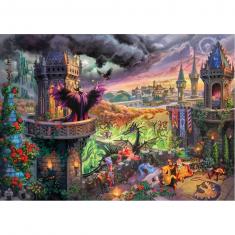 Puzzle 1000 pièces : Thomas Kinkade : Maléfique, Disney
