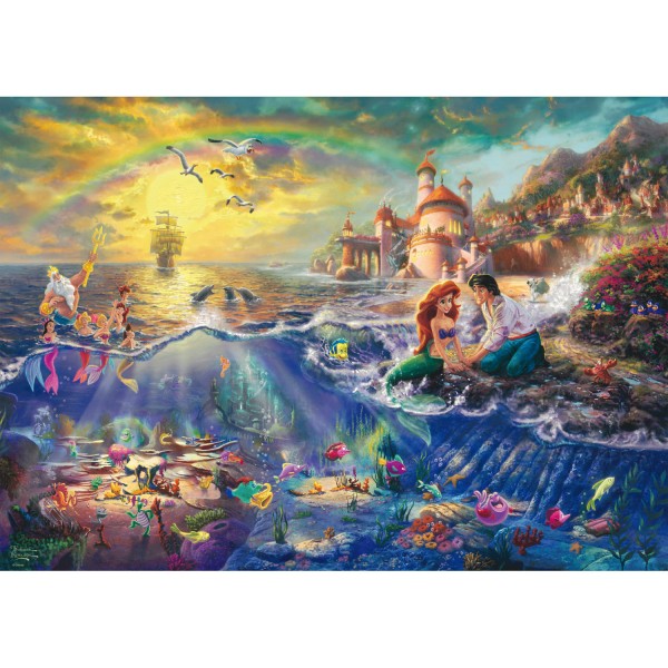 1000 pieces puzzle: Thomas Kinkade : Ariel, the little mermaid - Schmidt-59479