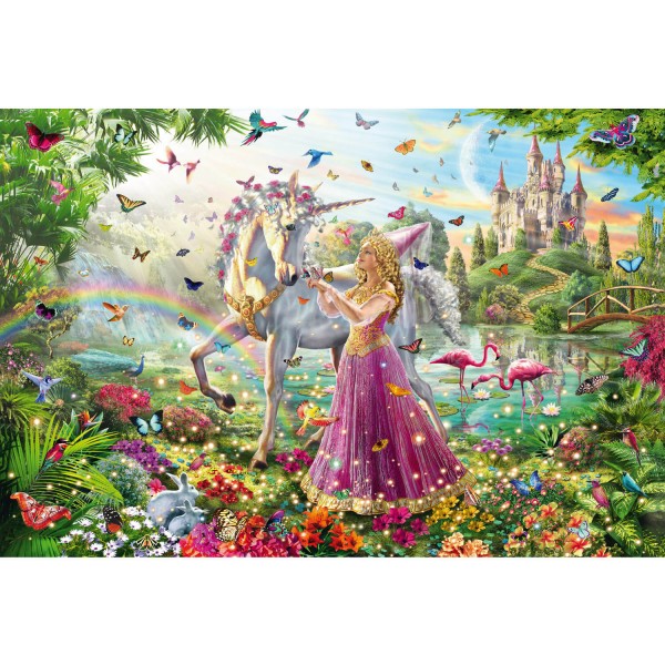 200 piece puzzle: Beautiful fairy in the magical forest - Schmidt-56197