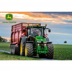 60 pieces puzzle: John Deere: Tractor with trailer