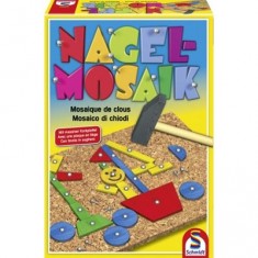 Mosaik aus Holznägeln