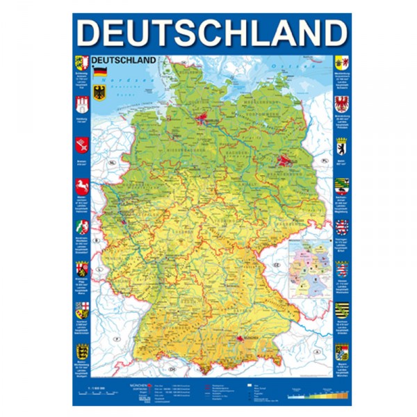 Puzzle 1000 pièces : Cartes de l'Allemagne - Schmidt-58287
