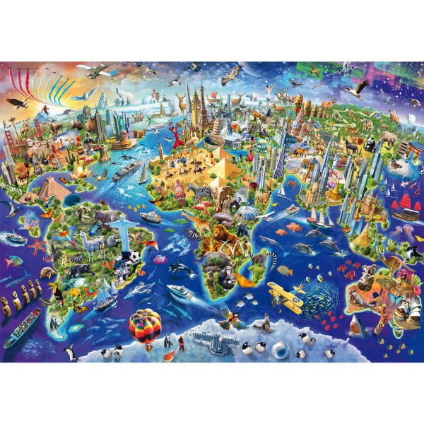 Puzzle 1000 pièces : Découvre notre monde - Schmidt-58288