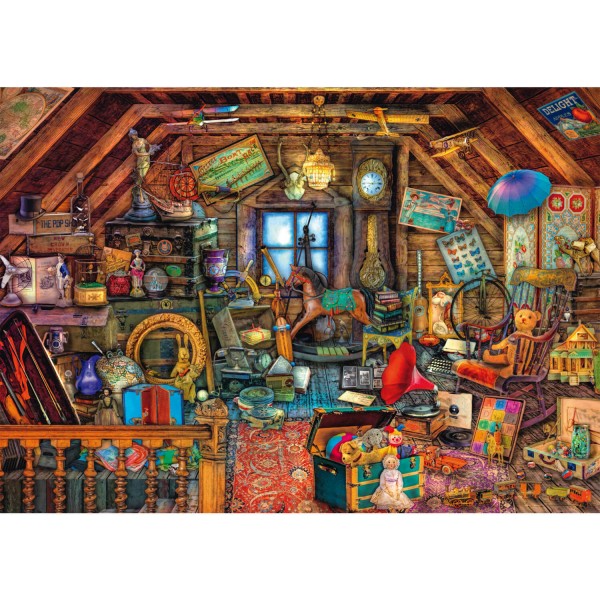 Puzzle 1000 pièces : Objets précieux sous le toit - Schmidt-59379