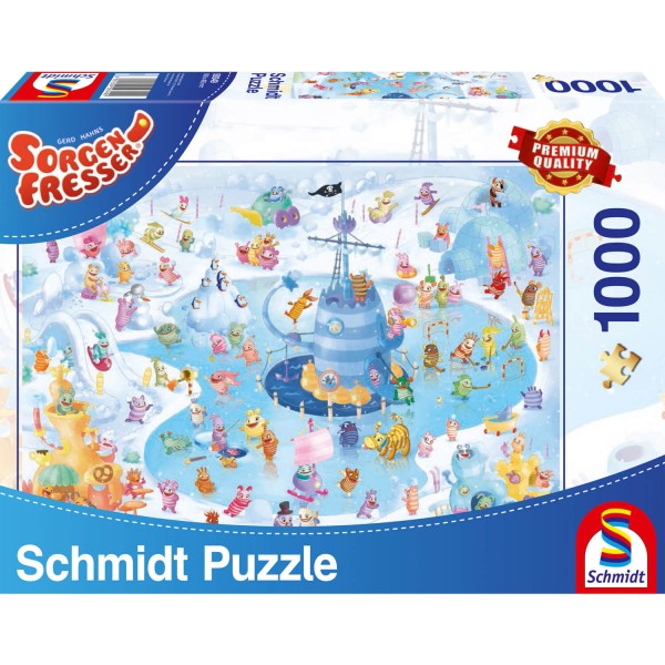 Puzzle 1000 pièces : Plaisir hivernal : Sorgenfresser - Schmidt-59371