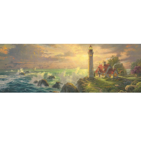 Puzzle 1000 pièces panoramique : Idylle à l'ombre du phare - Schmidt-59477