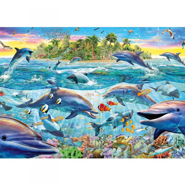 Puzzle 500 pièces : Le récif des dauphins - Schmidt-58227