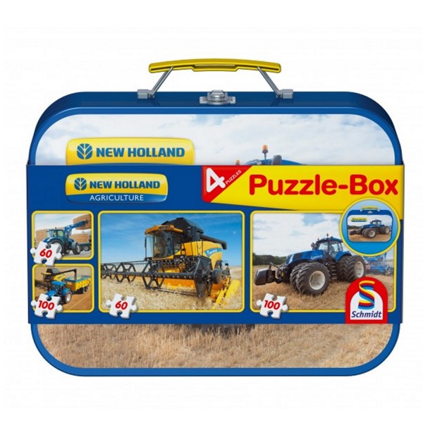 Puzzle 60 et 100 pièces : Coffret 4 puzzles : Tracteurs New Holland - Schmidt-56507