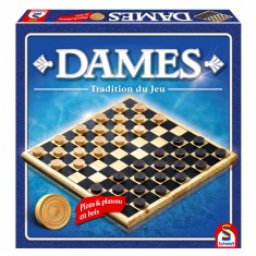 Wooden checkers game