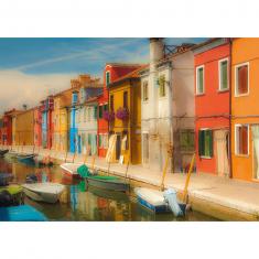Puzzle 1000 pieces : Maisons colorées sur l'île de Murano