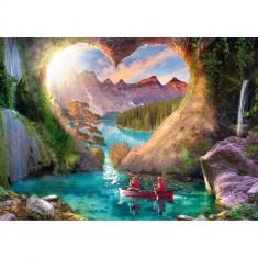 1000 Teile Puzzle: Der See vom Herzen