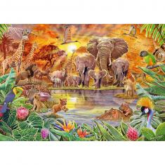 Puzzle 1000 pièces : Les animaux d'Afrique