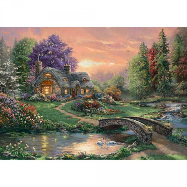 1000 piece puzzle : Thomas Kinkade : Sweetheart Retreat - Schmidt-59937