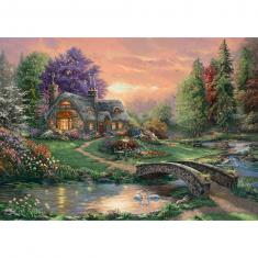 Puzzle 1000 pièces : Thomas Kinkade : Retraite chérie