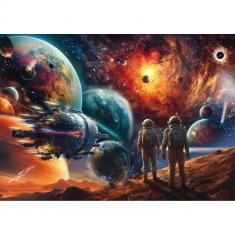 1000 piece Puzzle: Multicolored Cosmos: Journey Through Space - Michele Farella