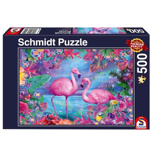 500 pieces puzzle: Flamingos - Schmidt-58342