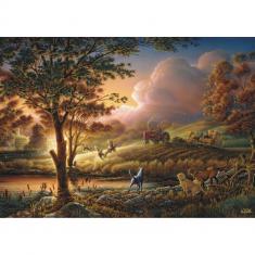 1000 piece Puzzle: Golden Harvests of Sunshine - Terry Redlin