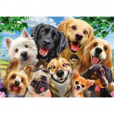 500 pieces puzzle: Selfie of dogs