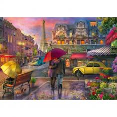 Puzzle 500 pièces : Magie de la pluie à Paris