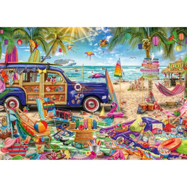 1000 Teile Puzzle: Ein bunter Strand - Schmidt-59793