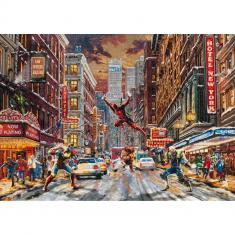 Rompecabezas de 1000 piezas: Deadpool - día de nieve - Thomas Kinkade