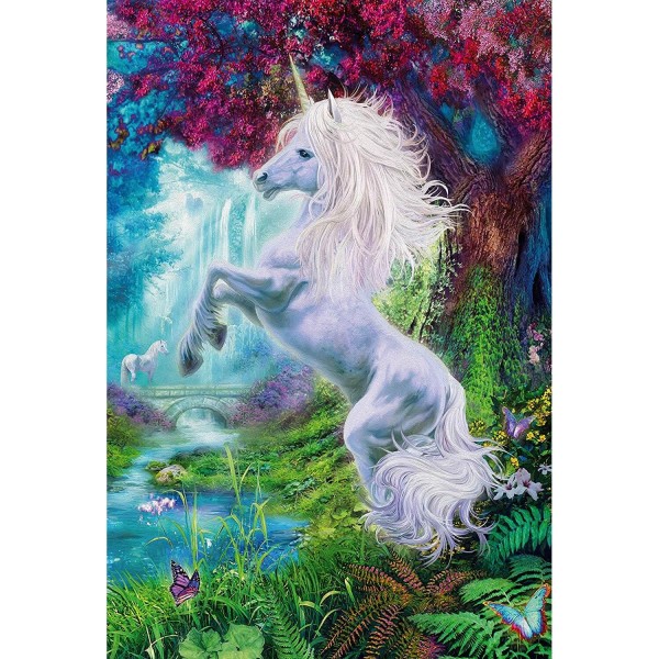 Puzzle de 60 piezas: Unicornio en un jardín encantado - Schmidt-56310