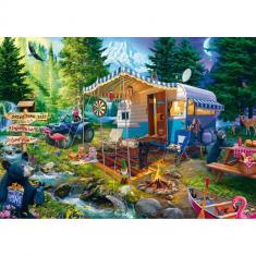 Puzzle 1000 pieces : The caravan in the mountains