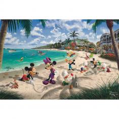 Puzzle 200 pieces : Disney, Mickey & Minnie in Florida