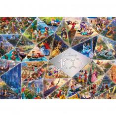 Puzzle 1000 pièces : Thomas Kinkade : 100e anniversaire Disney - Mosaïque