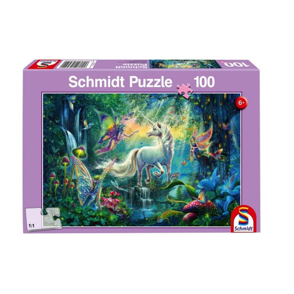 Puzzle 100 pièces : Au pays des créatures fantastiques - Schmidt-56254