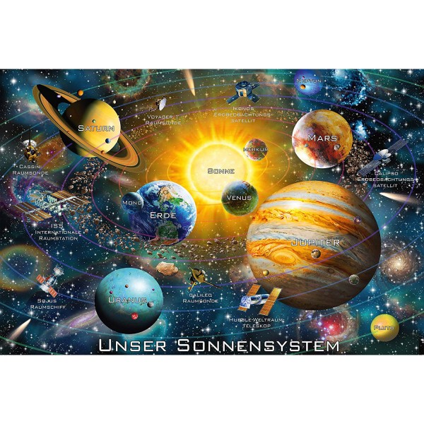Puzzle de 200 piezas: Nuestro sistema solar (en alemán) - Schmidt-56308