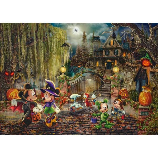 Puzzle de 1000 piezas: Diversión de Halloween de Disney, Mickey y Minnie - Schmidt-58033