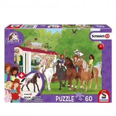 60-piece puzzle with figurine: Horse Club