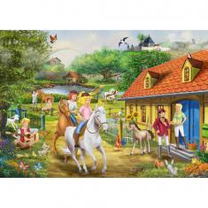 1000 piece puzzle: Bibi and Tina, Having fun at the Martinshof