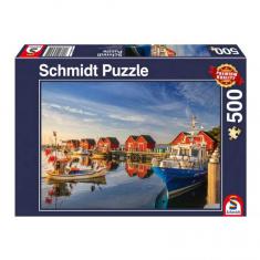 500 Teile Puzzle: Weißer Wiek-Fischereihafen