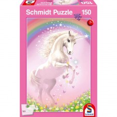 Puzzle 150 pièces : Licorne rose