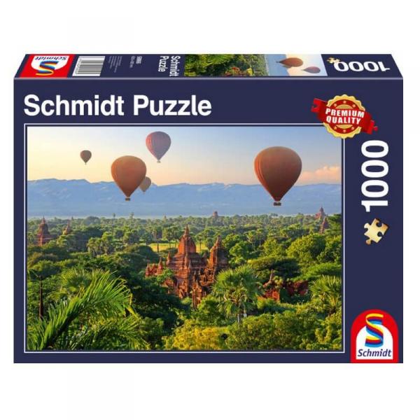 1000 pieces puzzle: Hot air balloons in Mandalay, Myanmar - Schmidt-58956