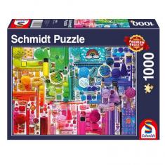1000 pieces puzzle: The colors of the rainbow